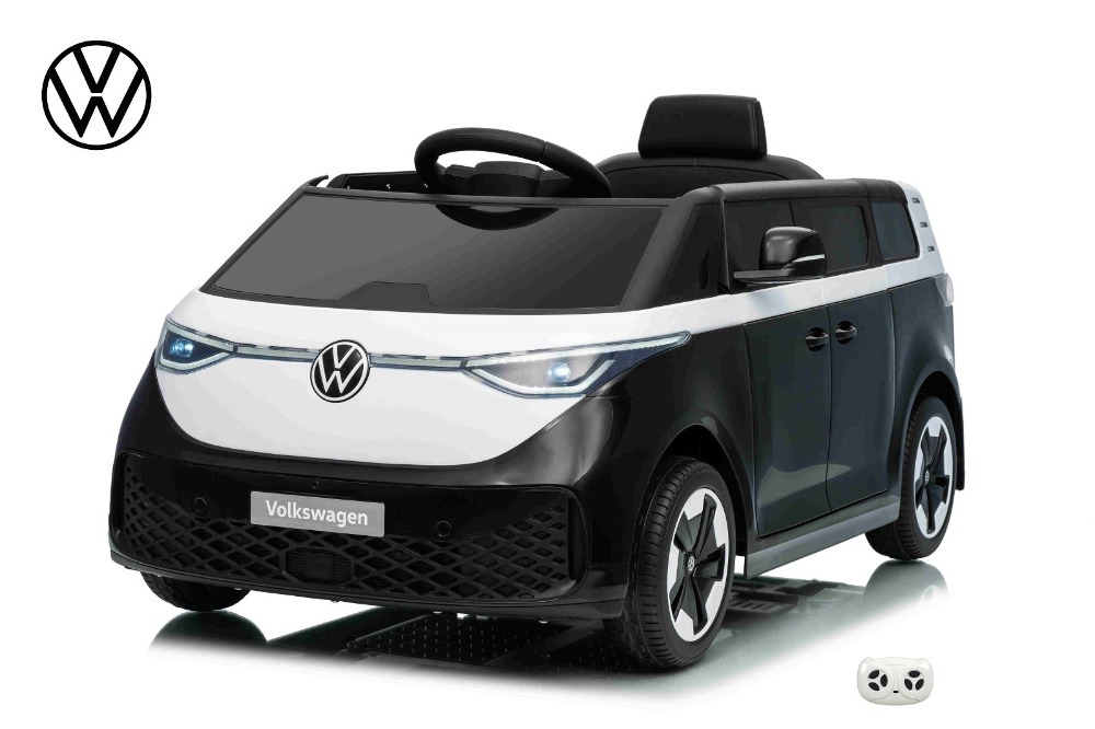 Elektrický VW id.buzz s 2,4G, 2x 200W, 24V/7Ah, černobílý